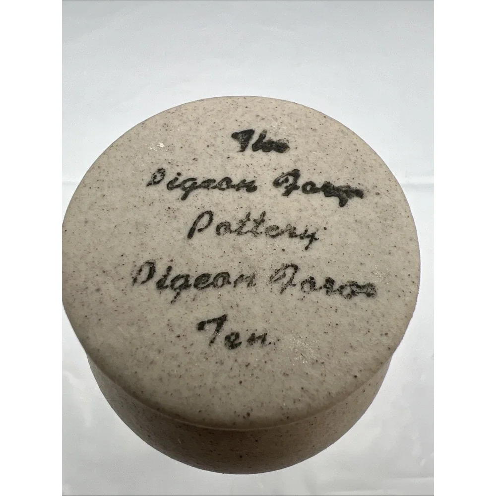 Vintage Pigeon Forge Pottery Dogwood Bud Vase Speckled Stoneware Signed Tennesse